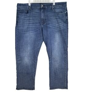 Lucky Brand Jeans Mens 42x30 Blue 181 Relaxed Straight Whiskered Stretch Denim